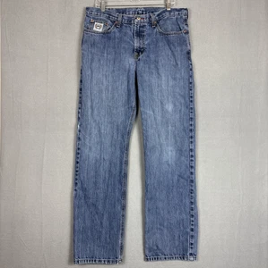 Cinch Jeans Men 34x33 Relaxed Straight Stonewash Distressed Work White Label - Picture 1 of 10