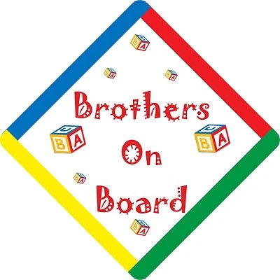 STICKERSHOP103 BUNTE BRÜDER BABY AN BORD KINDER KIND SICHERHEIT AUFKLEBER AUTO FAHRZEUG SCHILDER