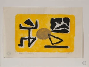 Gustl Stark /Linolschnitt /Handsigniert/ ( wohl Monotypie/Einzelstück )/6 - Picture 1 of 2