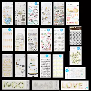 Recollections WEDDING Stickers Bride Groom Engagement Ring Anniversary Mr & Mrs - Picture 1 of 23