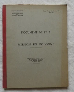 * Dossier RAPPORT DE MISSION CHANTIERS NAVALS POLOGNE Gdansk... 1961 Navires.. - Picture 1 of 7