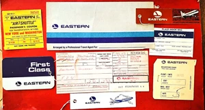 Eastern Airlines Ticket Jacket First Class Bag Tag 2 Bag Name Tags Shuttle Tag - Bild 1 von 4