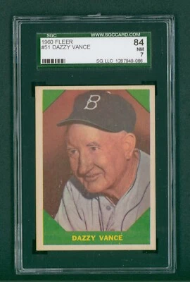 1960 Fleer Baseball Card - #51 Dazzy Vance SGC 7 NM - Image 1 of 2