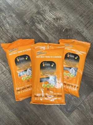 D2W Guide Gear Field Wash Cloths 3D Broad Spectrum Odor Control 20 ct Lot Of 3 - Image 1 of 2