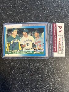 JOSE CANSECO signed 1987 Fleer Trading Card!  JSA WITNESS!  Oakland A’s