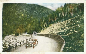 Car & Truck Mohawk Trail Berkshire Hills Massachusetts 1915 Postcard - Imagen 1 de 2