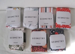 7 x 3 Packs = 21 Geometry Assorted Dishcloth 10" x 10" Fall, Christmas, Harvest - Picture 1 of 8