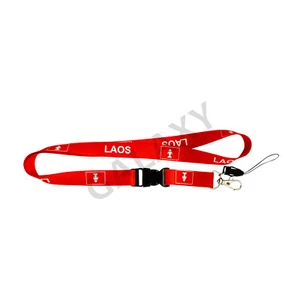 Laos Lanyard / Laos Flag Lanyard - Picture 1 of 5