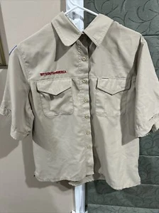 Vented Microfiber Poly Boy Scout BSA UNIFORM SHIRT Ladies Large New Style M46 - Picture 1 of 8