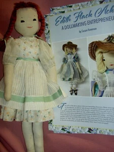Original 1938 vintage Edith Flack Ackley, darling, 16", handmade cloth doll - Picture 1 of 14