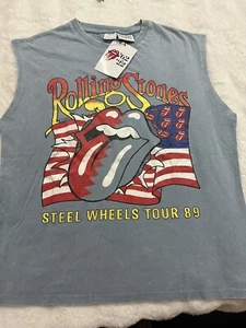 Zara Kids Rolling Stones Shirt Size 11/12 Gray - Picture 1 of 14