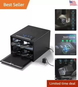 Pistol Safe - Rapid Access - Digital Keypad - Holds 4 Pistols - FCC Certified - Picture 1 of 10