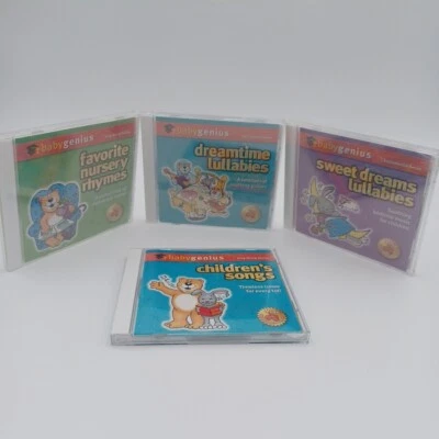 4 baby genius CDs: dreamtime lullibies, Nursery Rhymes & sweet dreams... Read - Image 1 of 4