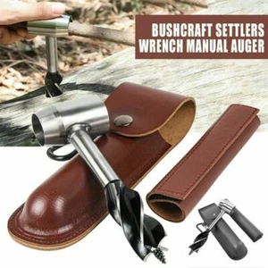 Manual Wood Auger for Bushcraft Tools Hand Auger Wrench for Backpacking Survival - Picture 1 of 14