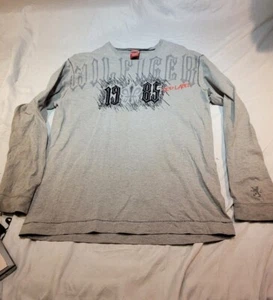 Hilfiger Red Label Pullover Med Long T-Shirt Exposed Stitch Griffin Maltese - Picture 1 of 14