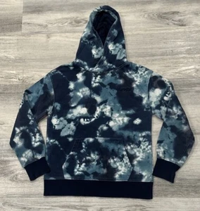 Levis Hoodie Kids Boys Small 8-10 Youth Blue Tie Dye Long Sleeve Fleece Pullover - Picture 1 of 4