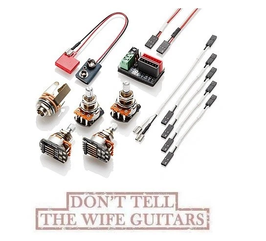 Kit de cableado de conversión EMG sin soldadura para 1 - 2 pastillas activas ollas de eje corto Foto 1 de 1