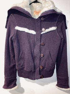 Vintage Juicy Couture Plum Colored Small Winter Jacket - Picture 1 of 5