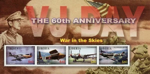 Liberia 2005 MNH Military Stamps WWII WW2 VJ Day RAF Spitfires Aviation 4v M/S - Imagen 1 de 1