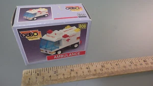 Vtg QUBO Building Bricks ITALY #B08 Ambulance Vehicle Set in Box * lego - Picture 1 of 5