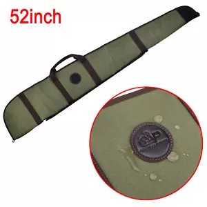 Custodia per pistola 53 pollici vintage in pelle tela borsa per fucile custodia per pistola in verde - Foto 1 di 10