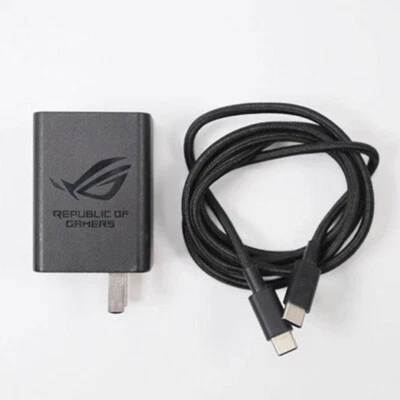 ASUS ROG Phone II 2 Phone 3 AC Adapter 30W Quick Charge 4.0 PD Black USB-C Cable - Image 1 of 4