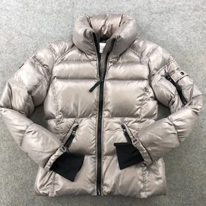 Sam New York Jacke Damen groß grau Daunen durchgehender Reißverschluss gefütterte Taschen - Bild 1 von 13