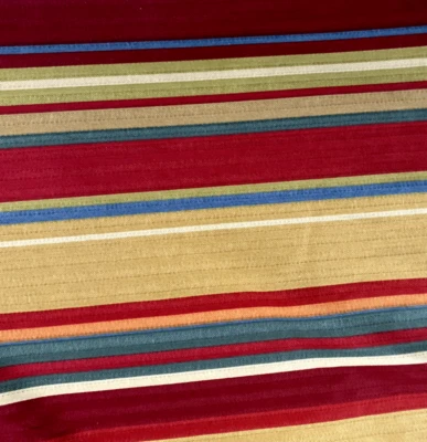 Estofamento listrado de tecido Waverly Breeze Way BTY X 54 feito nos EUA - Imagem 1 de 4