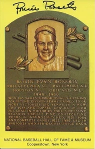 Robin Roberts Auto Gold HOF Plaque - Picture 1 of 2
