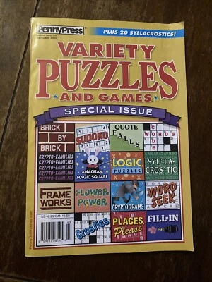 Penny Press Variety Puzzles and Games Special Issue Autumn 2024 New Word Seek Foto 1 de 3