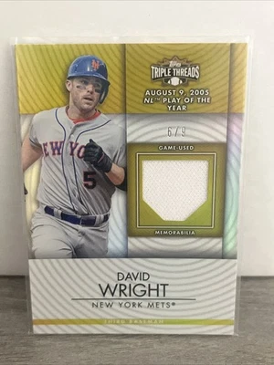 2012 Topps Triple Threads - Unity Relics David Wright #TTUR-47 Gold /9 (MEM) - Image 1 of 2