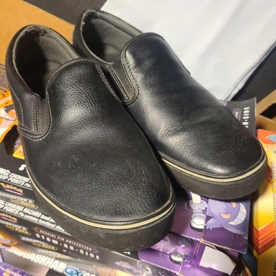 Zapatos antideslizantes Tredsafe Enduro Pro negros sin cordones para hombre 12 (TACÓN IZQUIERDO USADO) Foto 1 de 4