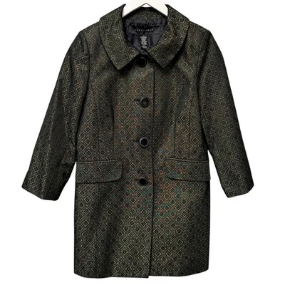 Apostrophe Womens Jacket Size Small Black Gold Duster Evening Coat Elegant - Image 1 of 4