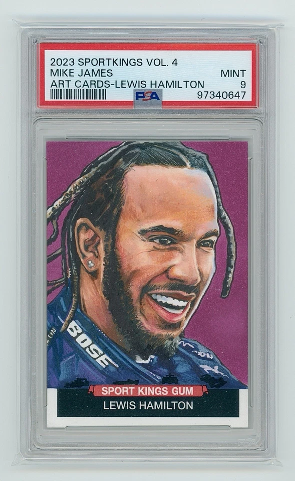 2023 Sportkings Vol.4 Mike James Art (Sketch) Cards - Lewis Hamilton 1/1 PSA 9 - Image 1 of 2