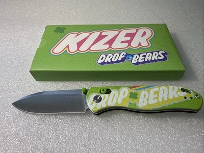 Rare! SMKW 2025 Atlanta Blade Show Exclusive Kizer Drop Bear Lucky Green V3619E8 - Image 1 of 4