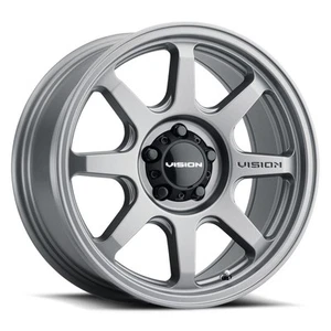 16x8 Vision 351 Flow 5x114.3 0 Satin Grey Wheels Rims Set(4) 83 - Picture 1 of 3
