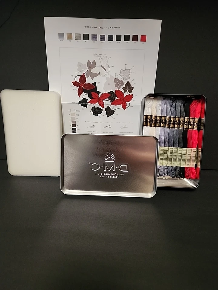 DMC Mouline Special Etoile - Grey And Red  Scale - New - Image 1 of 4