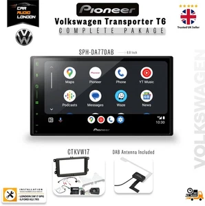 6.8" DAB+ Touch Stereo CarPlay Android Auto + Install Kit for VW Transporter T6 - Picture 1 of 5