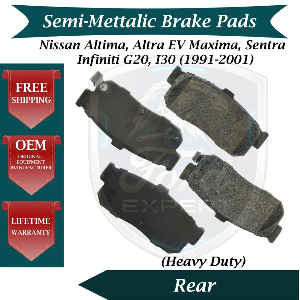Kit de pastillas de freno cerámicas traseras premium OE para Nissan Infiniti 1993-2001 9 años de garantía Foto 1 de 4