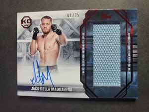 Jack Della Maddalena 2025 Topps UFC Knockout Jumbo Fight Mat Relic Red Auto /25 - Picture 1 of 2