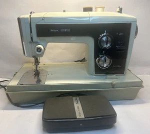 Vintage Sears Kenmore 158.18130 Sewing Machine w/Case Pedal TESTED **SEE VIDEO** - Picture 1 of 24