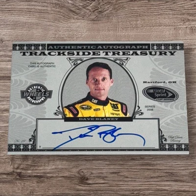 Dave Blaney PACK PULLED NASCAR signed card 2008 WHEELS TRACKSIDE TREASURY - Image 1 of 2
