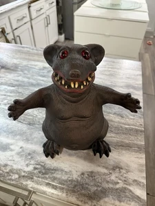 Vintage 1999 Nightview Red Eyes Rat Rubber Doll Halloween Scary Horror 10.5" - Picture 1 of 8