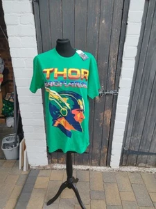 Mens Marvel Thor Ragnarok Green T-shirt Size Large Brand New With Tags - Picture 1 of 9