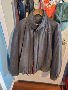 Vintage 80/90’s Members Only 100% Wool Bomber Jacket in Dark Grey Men’s 46 - Picture 1 of 11