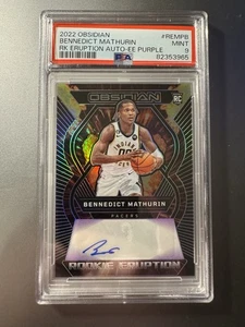 2022 Obsidian Benedict Mathurin RK Eruption Auto EE Purple /75 - Picture 1 of 2