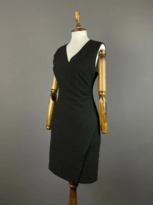 Diane von Furstenberg Black Bodycon V-Neck Tank Knee Length Dress Size 6 - Image 1 of 4