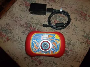SELTENE Vtech Kidizoom 1069 Kamera rot & blau mit Flammen 2x ANSEHEN! - Bild 1 von 4
