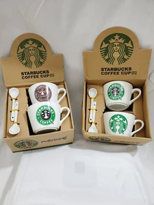 Set of 4 Vintage Starbucks Espresso Logo Cups - 1971, 1987, 1991 and 2011 - Picture 1 of 10