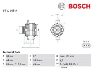 Generatore Bosch 0986084240 per MINI Mini Mini Cabriolet - Foto 1 di 2